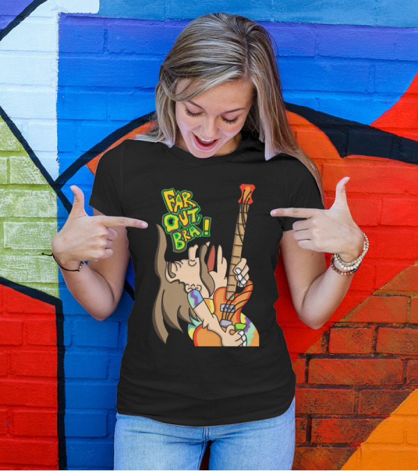 Far Out Bra Hippie Guitar Jams T-Shirt