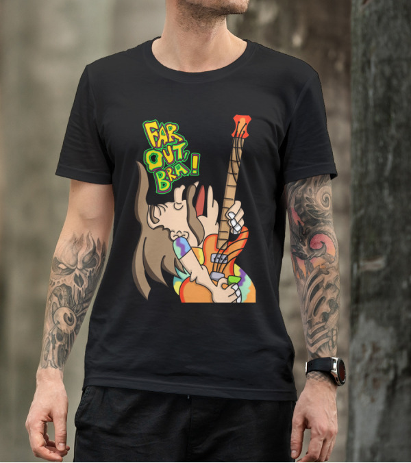 Far Out Bra Hippie Guitar Jams T-Shirt
