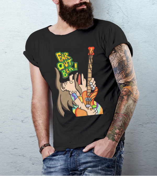 Far Out Bra Hippie Guitar Jams T-Shirt