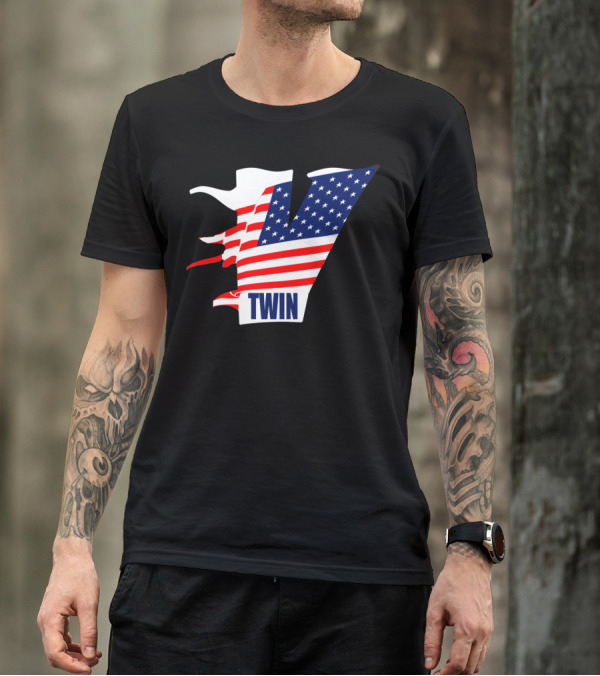 American V Twin Flag T-Shirt