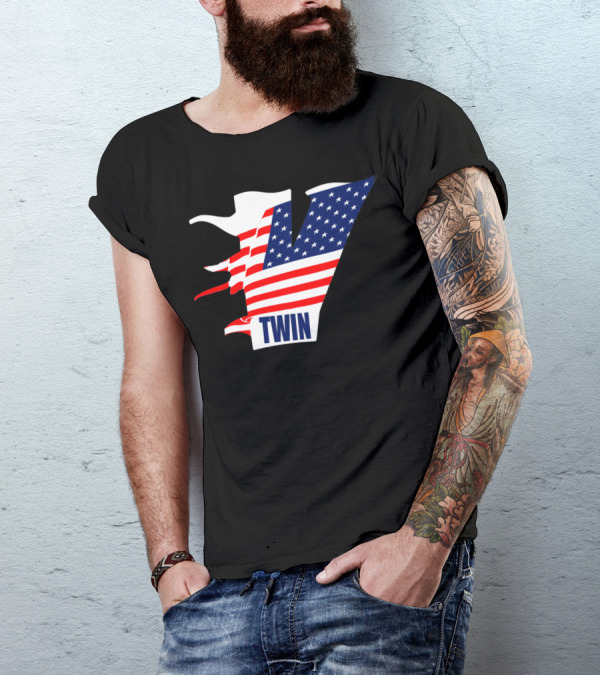 American V Twin Flag T-Shirt