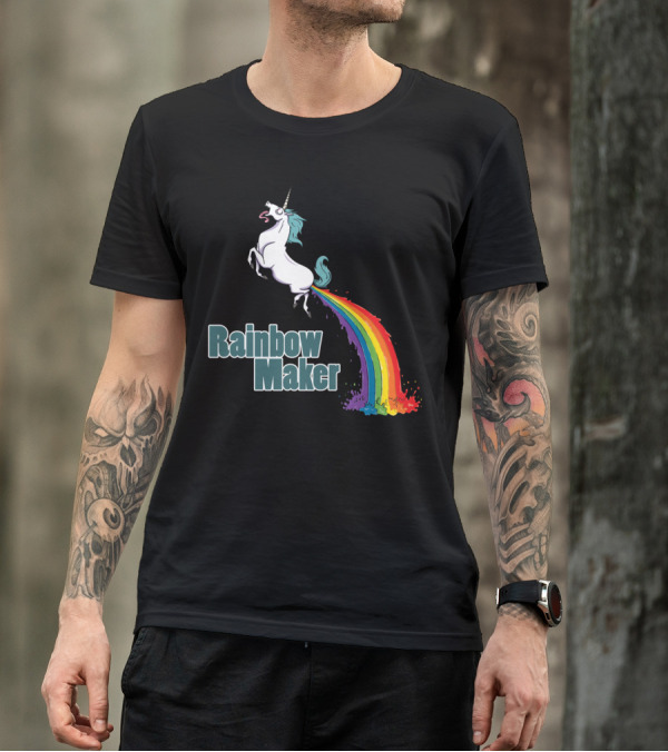 Unicorn Rainbow Maker With Colorful Trail T-Shirt