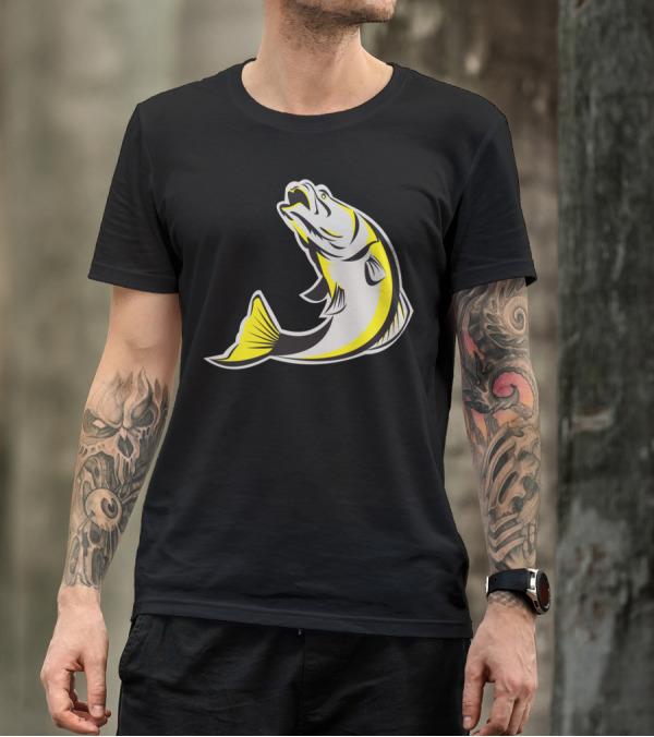 Barramundi Fish Jumping Up T-Shirt