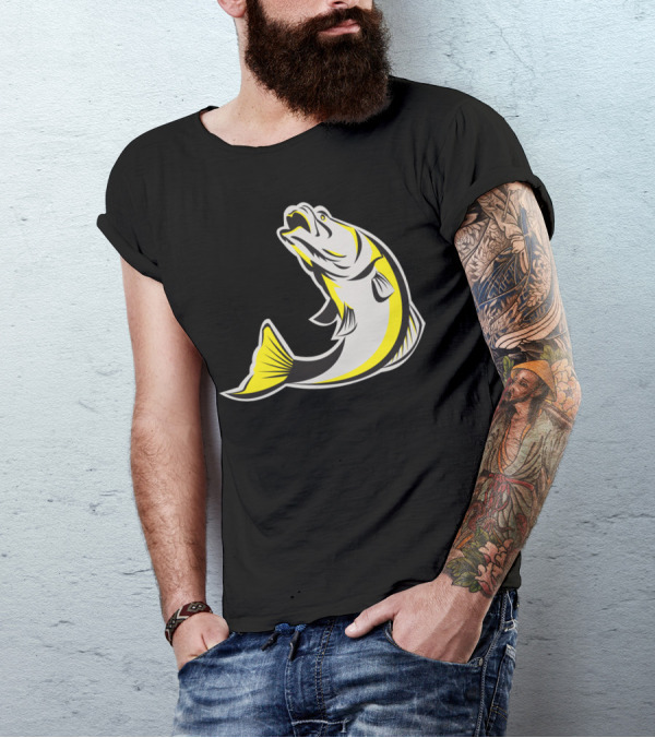 Barramundi Fish Jumping Up T-Shirt