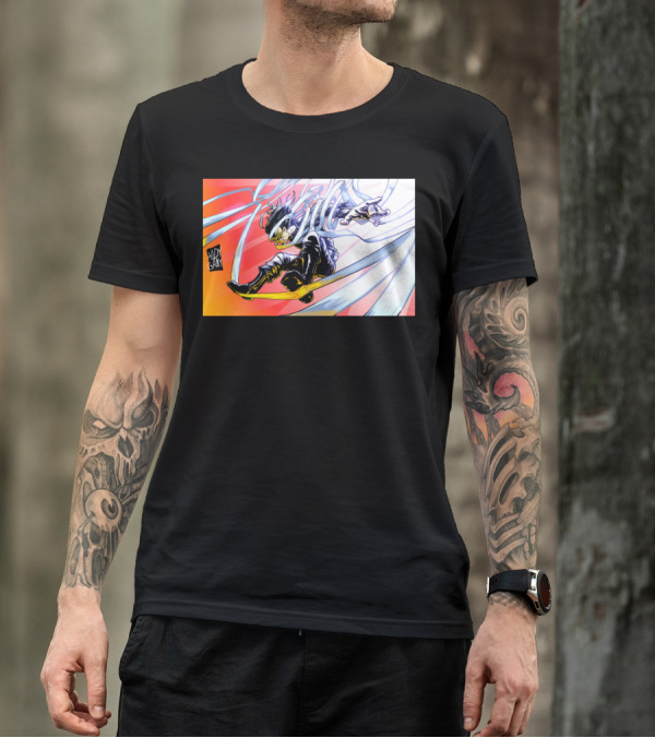 Eraserhead Mad Gray Dynamic Action Manga Style Hero T-Shirt