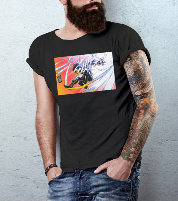 Eraserhead Mad Gray Dynamic Action Manga Style Hero T-Shirt