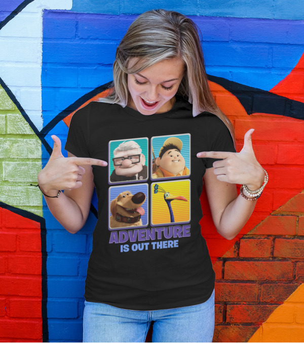 Adventure Is Out There Up Character Squares T-Shirt