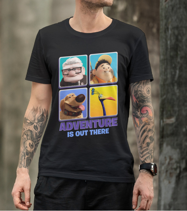 Adventure Is Out There Up Character Squares T-Shirt