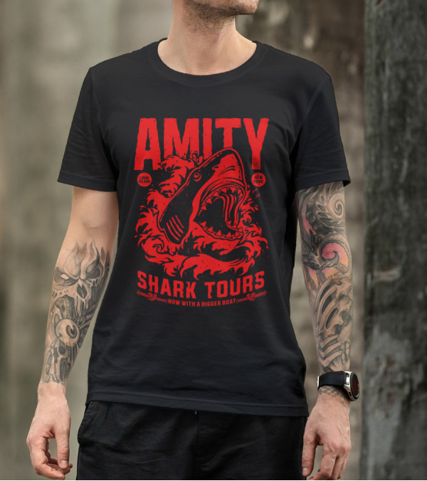 Amity Shark Tours Long Island New York Now With A Bigger Boat T-Shirt