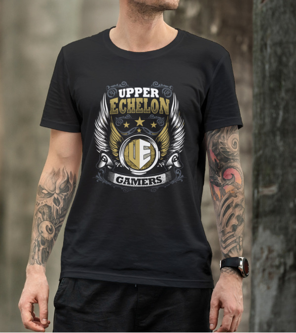 Upper Echelon Gamers Gold Wings Crest T-Shirt