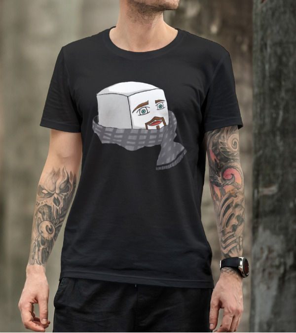 Hipster Tofu With Beard And Scarf T-Shirt