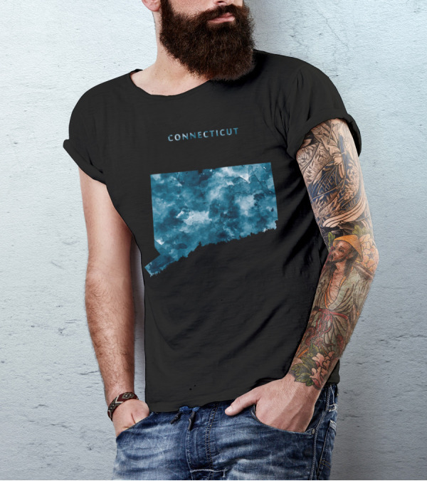 Connecticut Watercolor Map T-Shirt