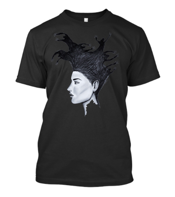 Demons In My Head Surreal Faces Hair Transformation T-Shirt
