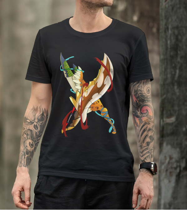 Blood Is Thicker Than Water Vibrant Fusion Of Scales And Feathers T-Shirt