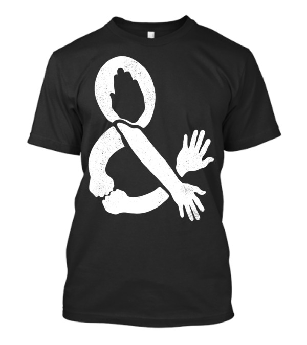 AMPERHANDS Visual Ampersand Hands Motif T-Shirt