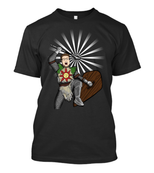 USE THE MACE Phone Warrior With Sun Symbol Shield Burst T-Shirt