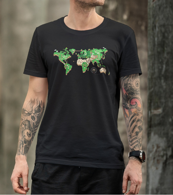 Super Mario World Map Style Inspired By A Map From Our Past T-Shirt