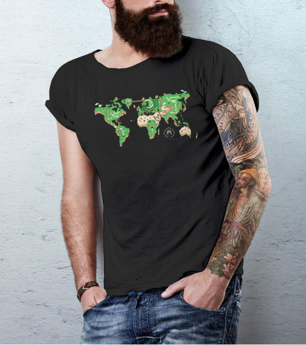 Super Mario World Map Style Inspired By A Map From Our Past T-Shirt