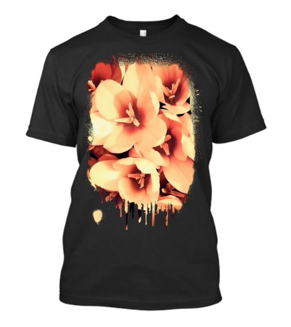Flowers In The Garden Blooming Elegance Dripping Aesthetic T-Shirt