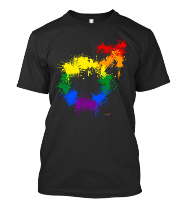 Rainbow Paint Splatter DdZ T-Shirt