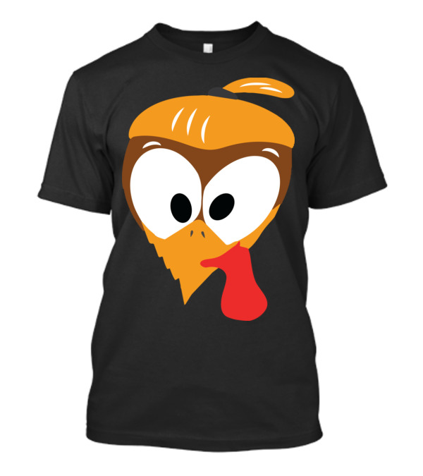 Super Cute Thanksgiving Turkey Face Des T-Shirt