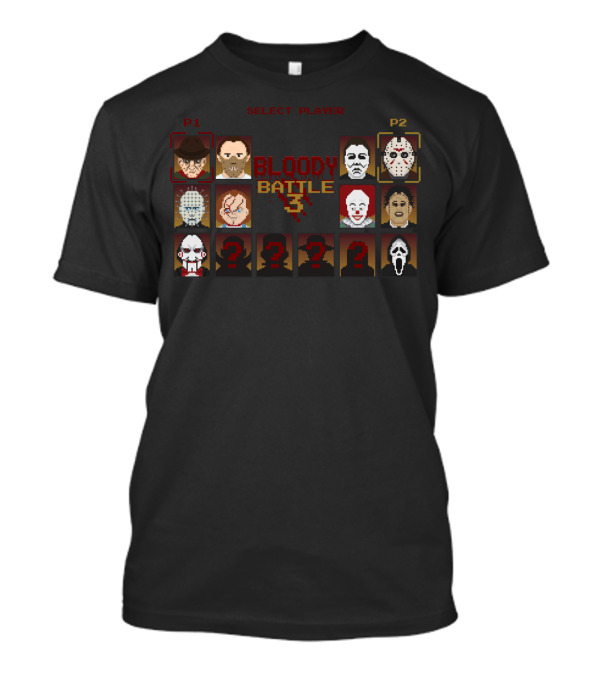 BLOODY BATTLE 3 SELECT PLAYER P1 P2 T-Shirt
