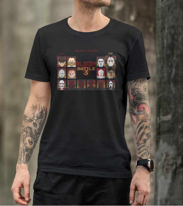BLOODY BATTLE 3 SELECT PLAYER P1 P2 T-Shirt