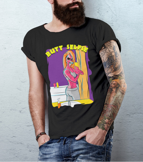 BUTT SELFIE ZOMBIE MIRROR IMAGE WITH PHONE T-Shirt