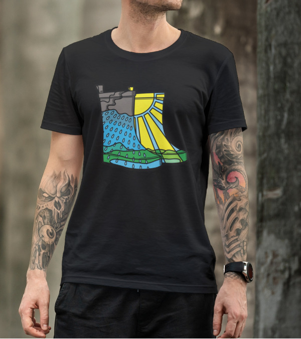 Rainy Day Boots Sunshine And Raindrops Fusion T-Shirt
