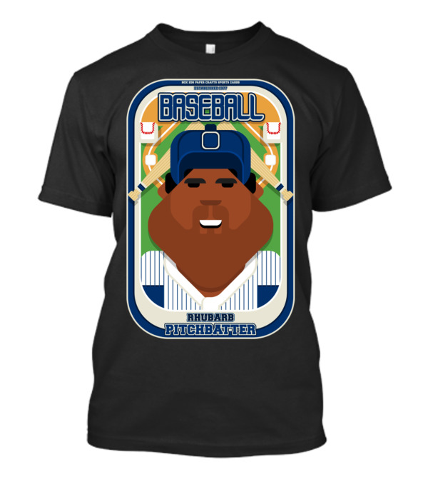BASEBALL RHUBARB PITCHBATTER BLUE PINSTRIPES T-Shirt