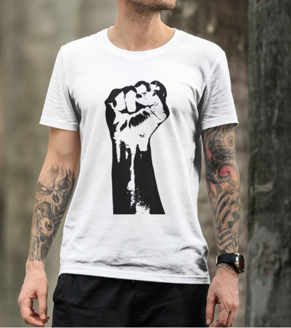 Raised Fist Power Symbol Vector T-Shirt