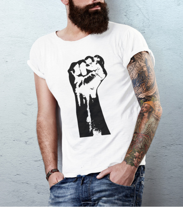 Raised Fist Power Symbol Vector T-Shirt