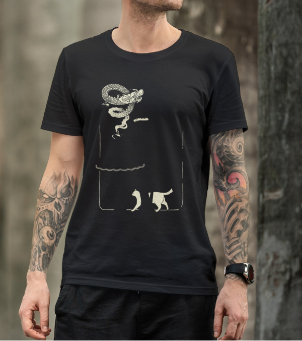 A Moment Of Zen Woman At Table With Tea Dragon Smoke T-Shirt