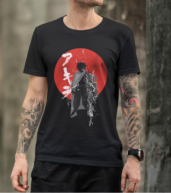 Neo Tokyo Akira Storm Kaneda Silhouette Red Circle T-Shirt