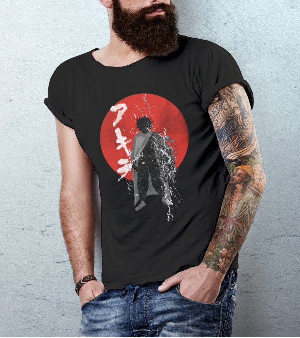 Neo Tokyo Akira Storm Kaneda Silhouette Red Circle T-Shirt