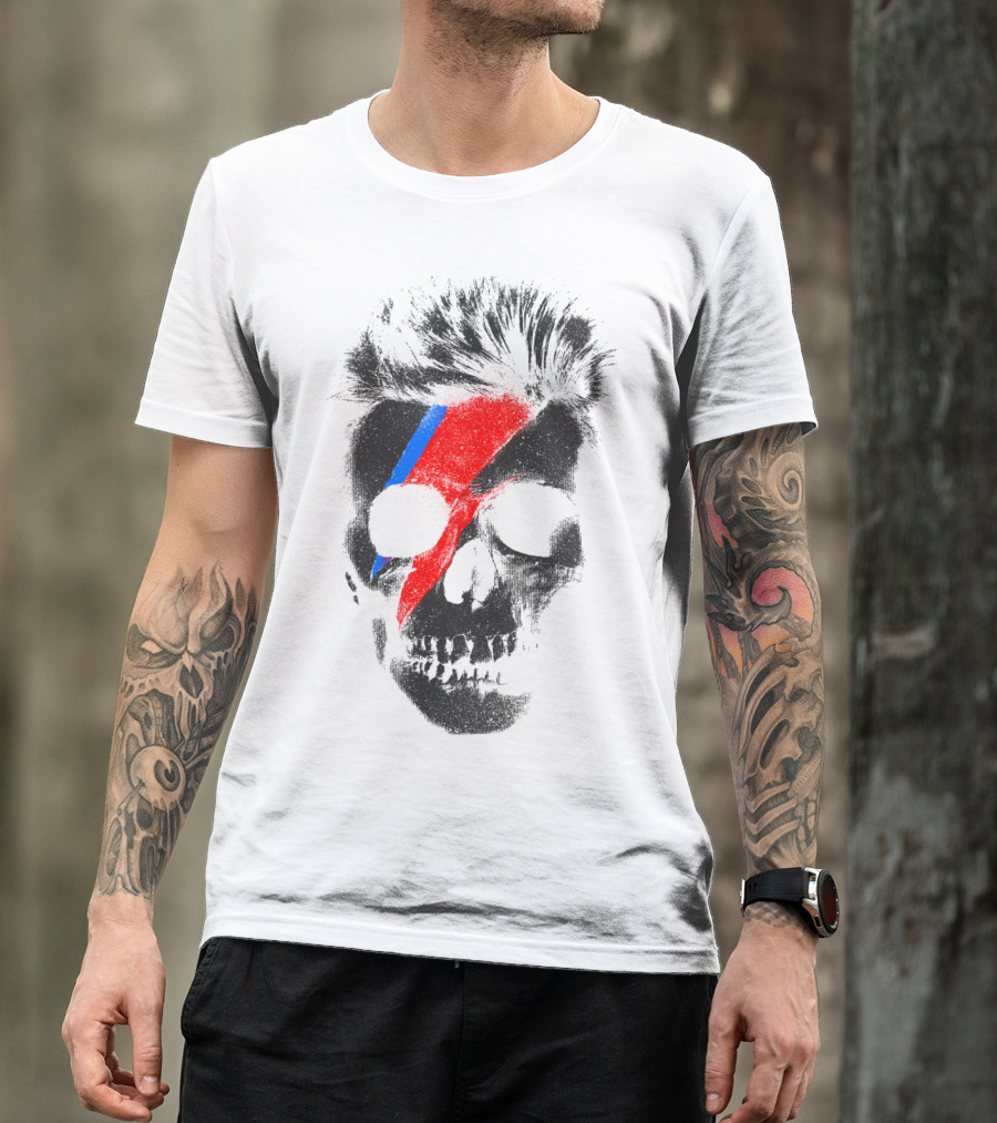 Eternal Stardust Skull With Ziggy Lightning Bolt T-Shirt