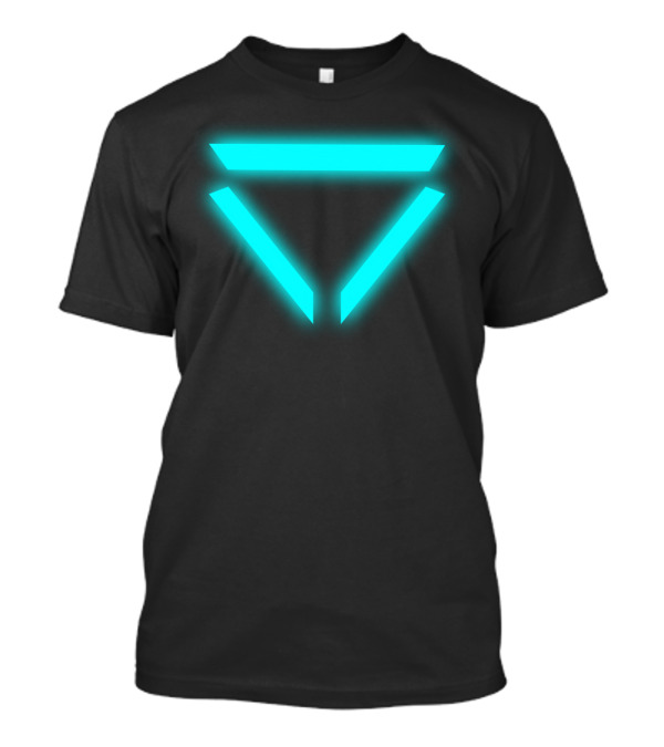 Ana Shrike Luminous Cyan Triangle Emblem T-Shirt