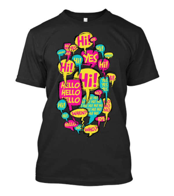 Hello Hi Yes No Bye Conversation T-Shirt
