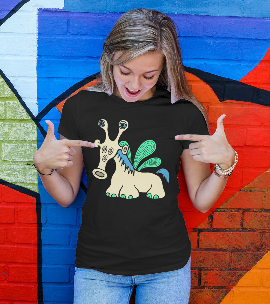 Flutter Snort Monster Winged Creature With Blue Eyes T-Shirt