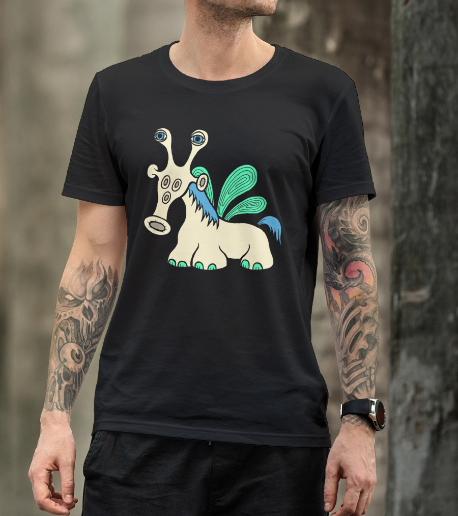 Flutter Snort Monster Winged Creature With Blue Eyes T-Shirt