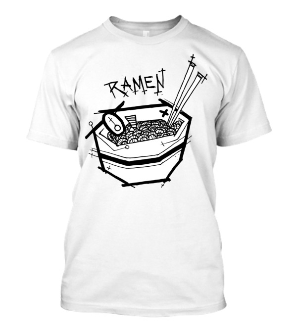 Ramen Monster Noodle Creature Chopsticks And Bowl T-Shirt
