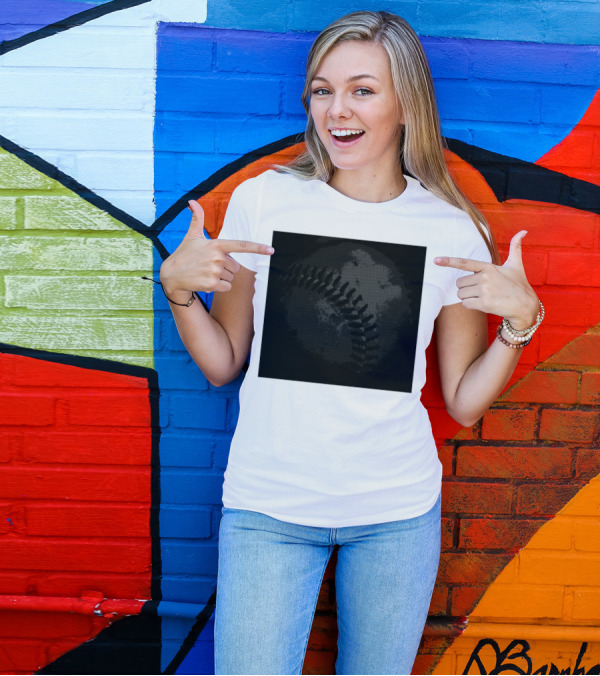 Baseball Impression Art Print Classic Style Iconic Stitch T-Shirt