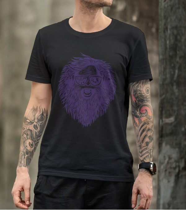 Nerds Rule Geeky Bearded Face With Glasses T-Shirt