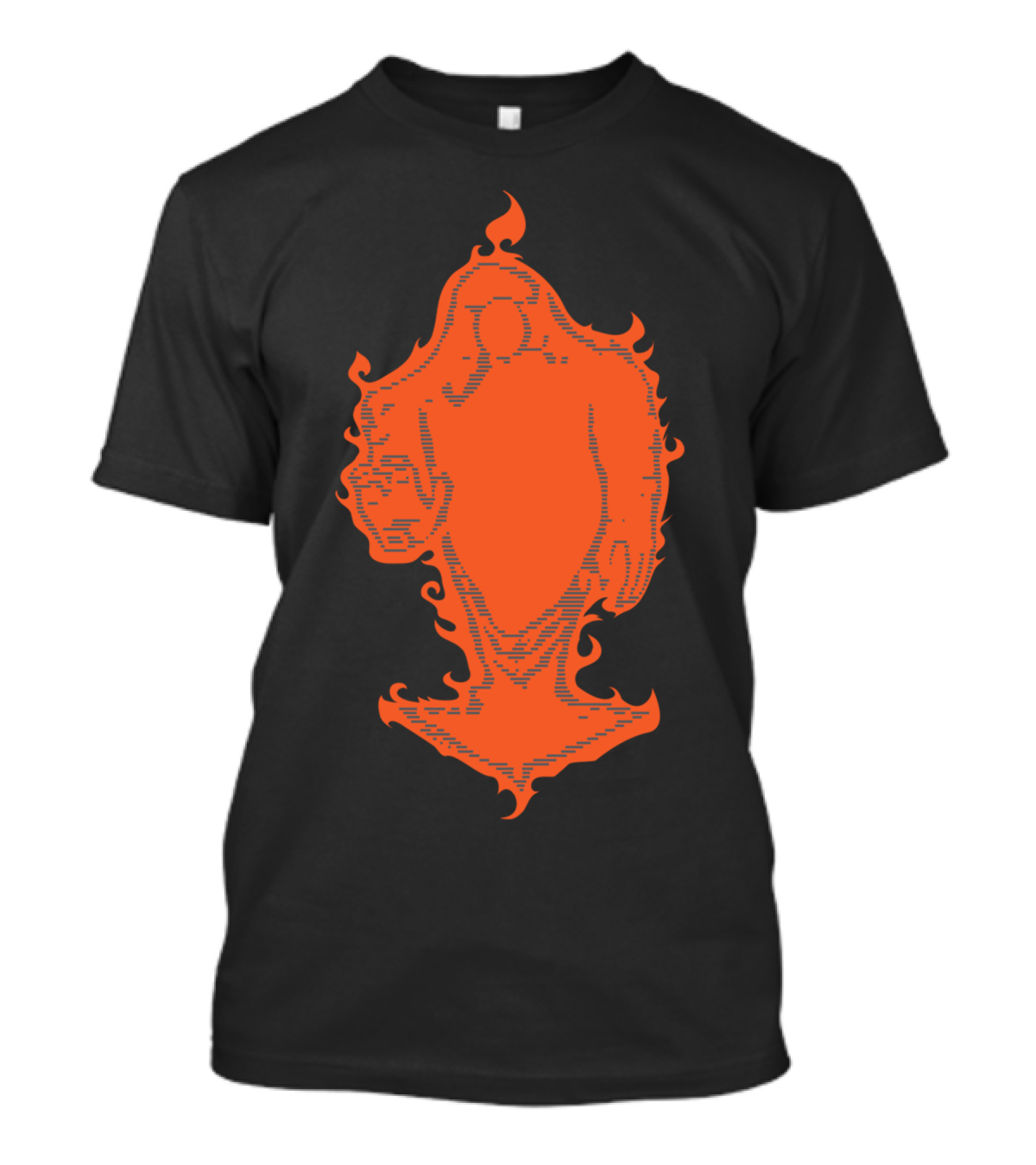 Analog Fire Golem Flaming Figure T-Shirt