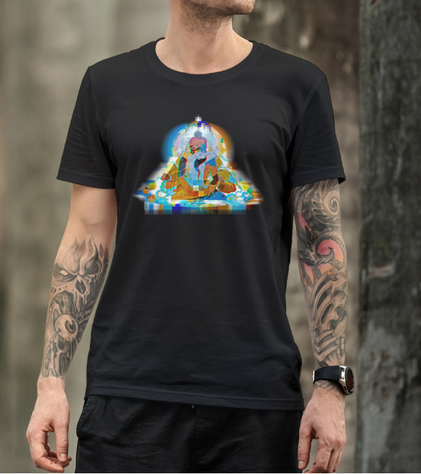 Analogital Tantra Glitched Buddha Meditation T-Shirt
