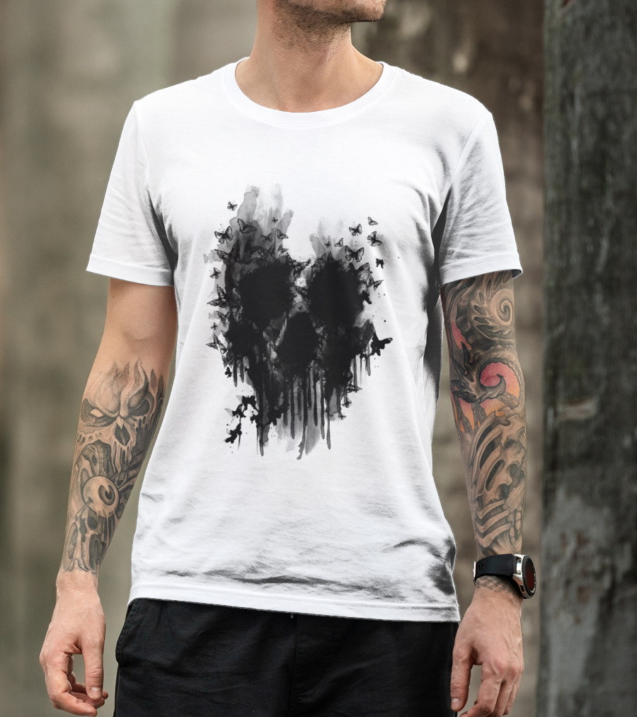 Butterfly Skull By Jun Salazar T-Shirt