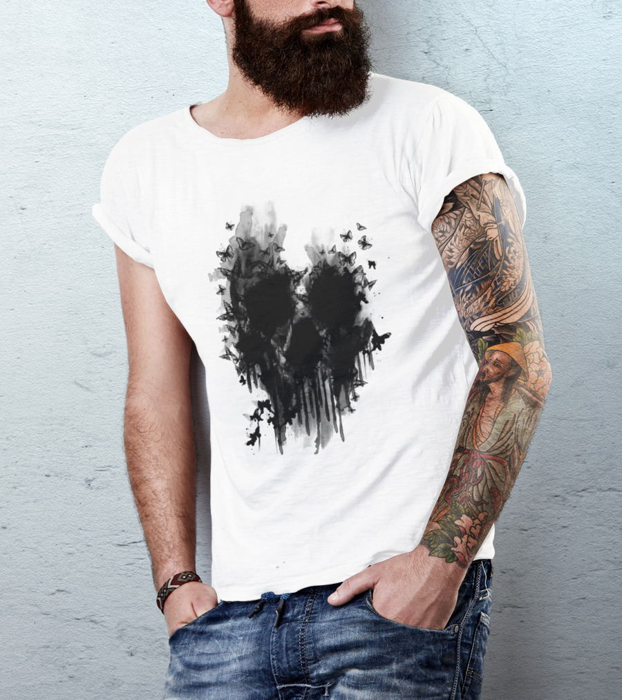 Butterfly Skull By Jun Salazar T-Shirt
