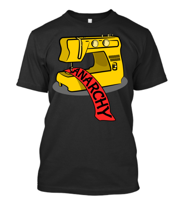 Anarchy Sewing Machine Red Banner Creativity T-Shirt