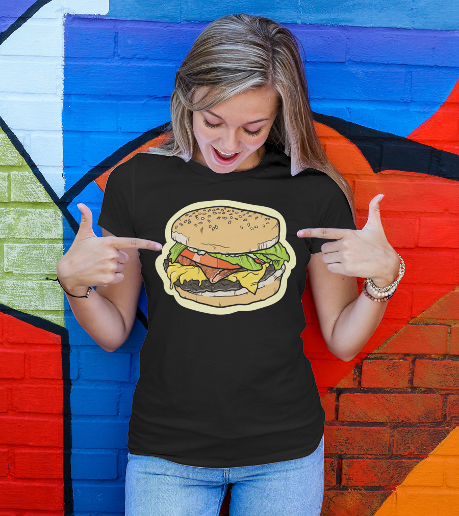 BLT Cheeseburger Sandwich Lettuce Tomato Bacon T-Shirt