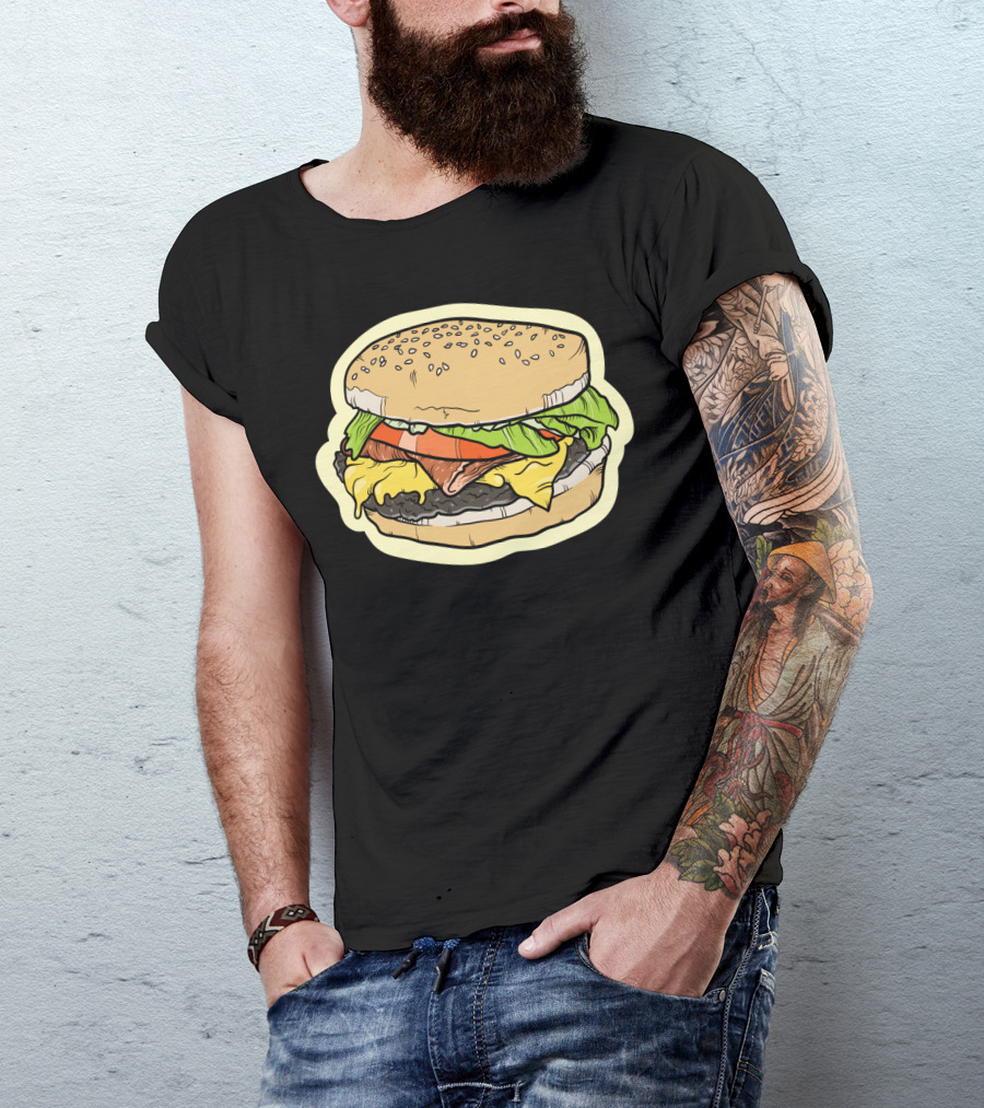 BLT Cheeseburger Sandwich Lettuce Tomato Bacon T-Shirt